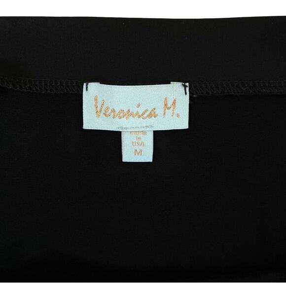 Veronica M. Off Shoulder Bell Sleeve Black Blouse Top - Size Medium - Picture 3 of 7